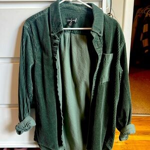 Target sage green button up long sleeve. Very cozy and perfect for a top layer!